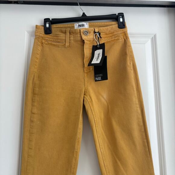 NWT Paige Colette Crop Flare Jeans Sz 26 Dandelion - Picture 4 of 13